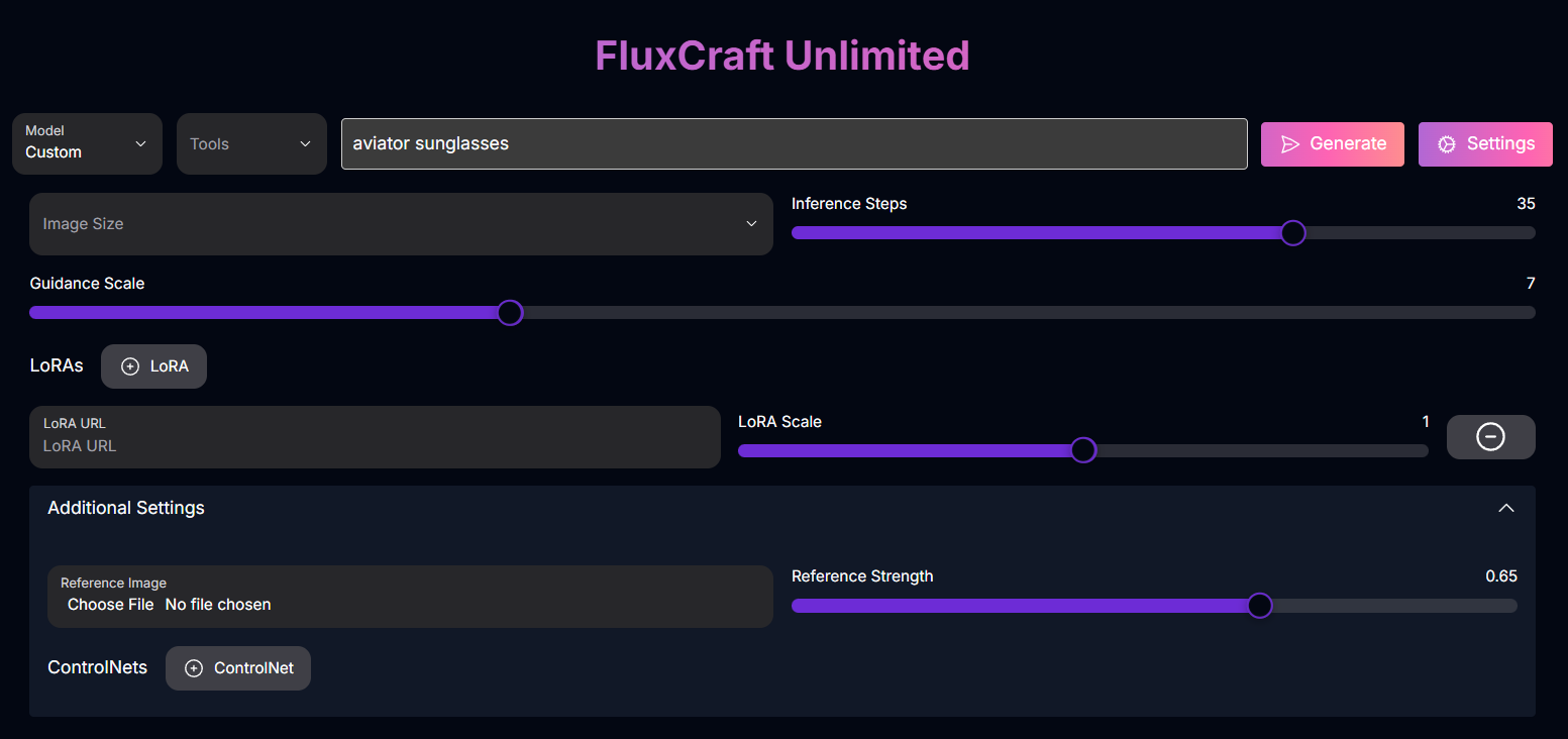FluxCraft Unlimited Screenshot