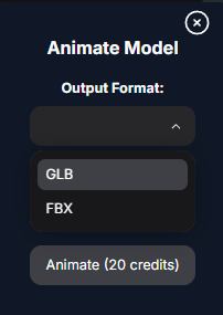 PolyCraft Animate Model Modal Screenshot