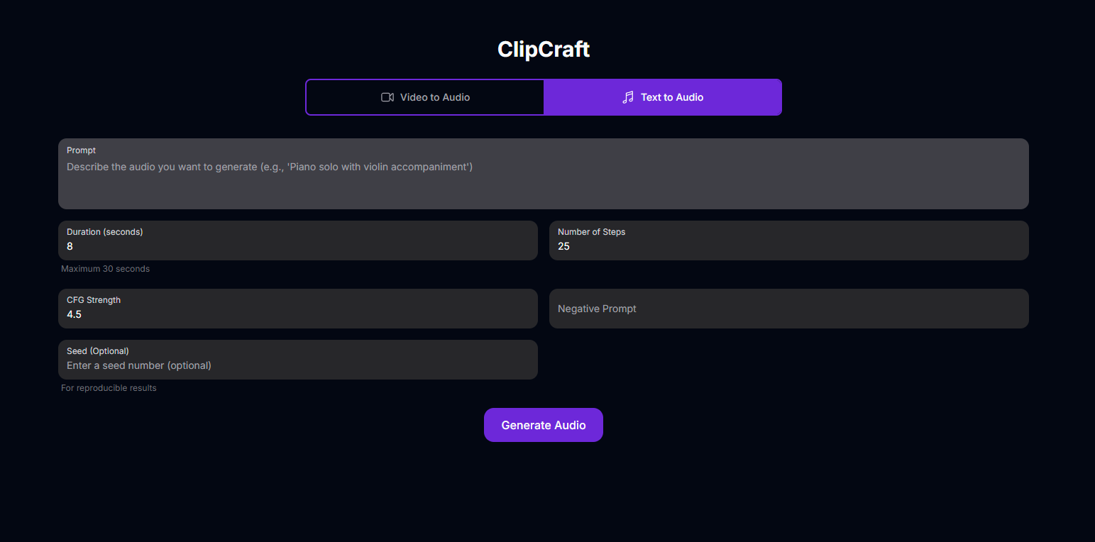 ClipCraft Text to Audio Screenshot
