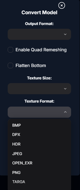PolyCraft Convert Texture Format Screenshot