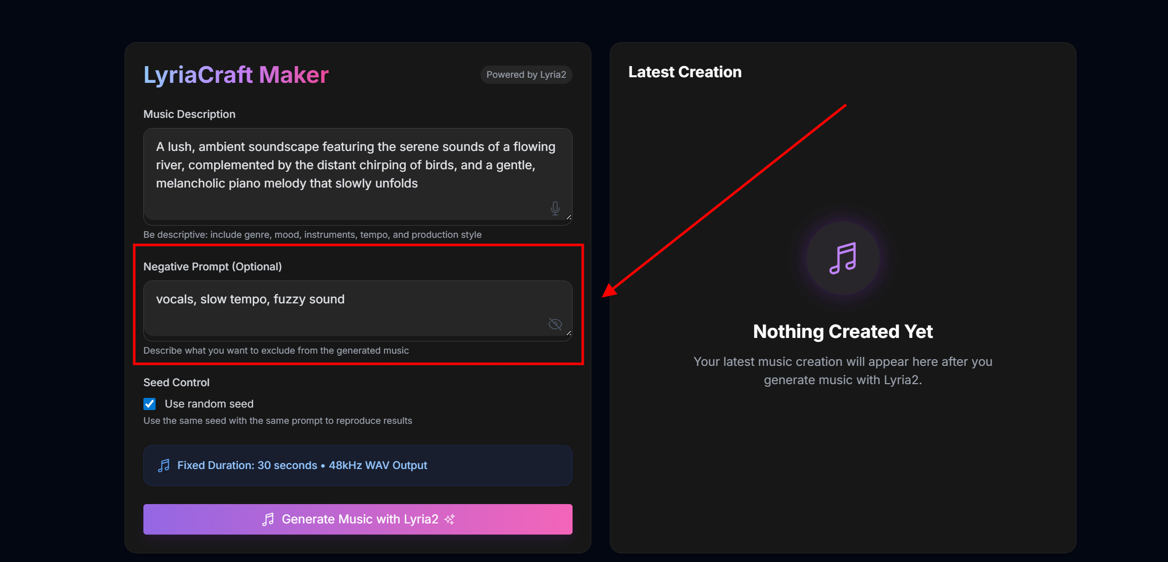 Add a Negative Prompt
