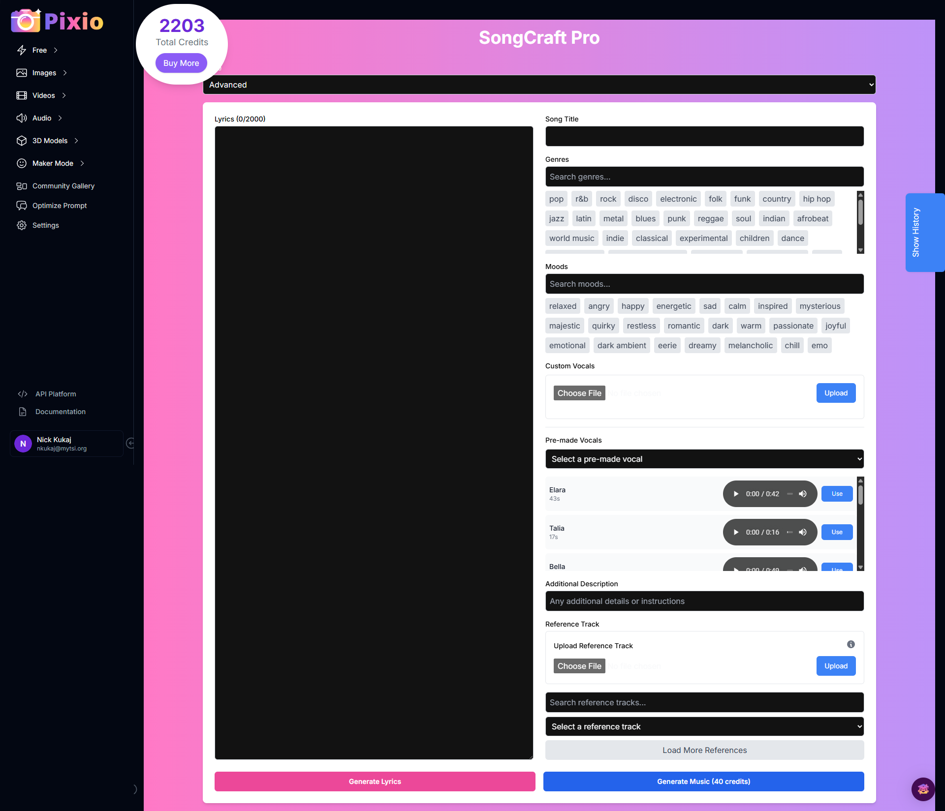 SongCraft Pro Advanced Mode Screenshot