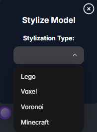 PolyCraft Stylize Model Modal Screenshot