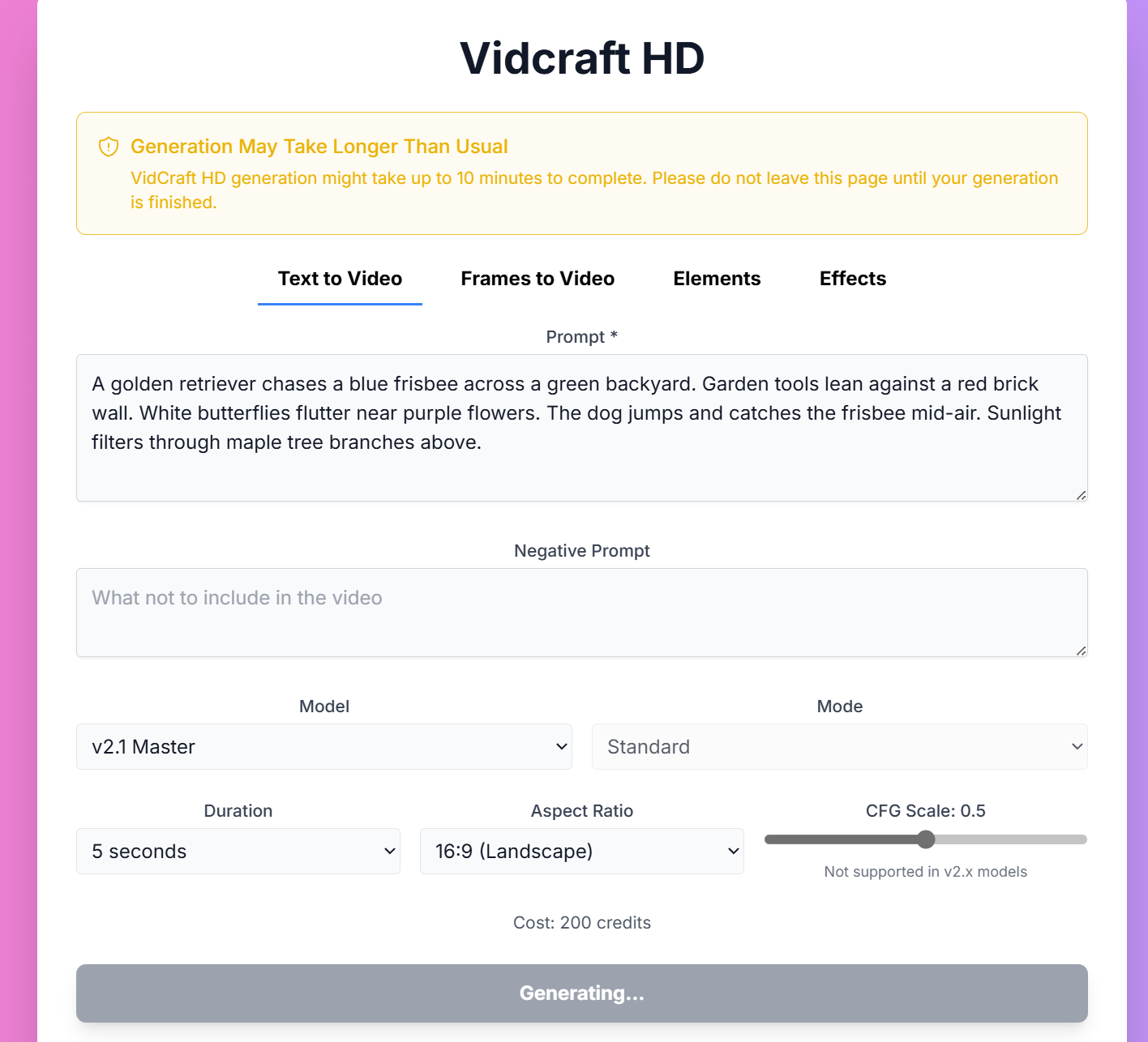 VidCraft HD Screenshot