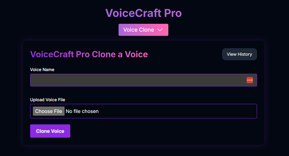VoiceCraft Pro Clone Voice Screenshot