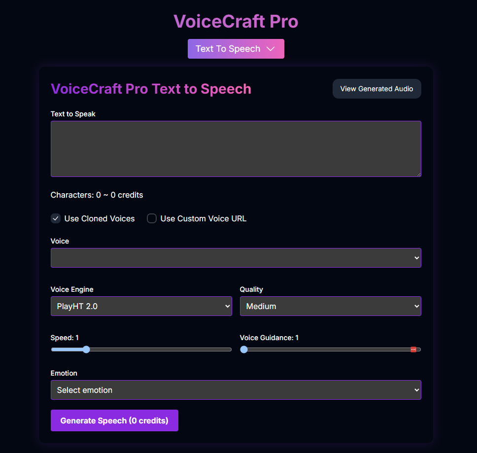 VoiceCraft Pro Text to Speech Screenshot